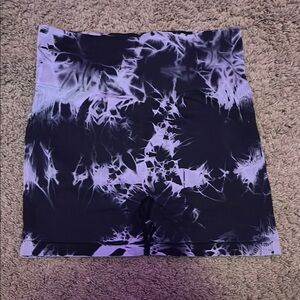 Black & Gray Tie-Dye Shorts